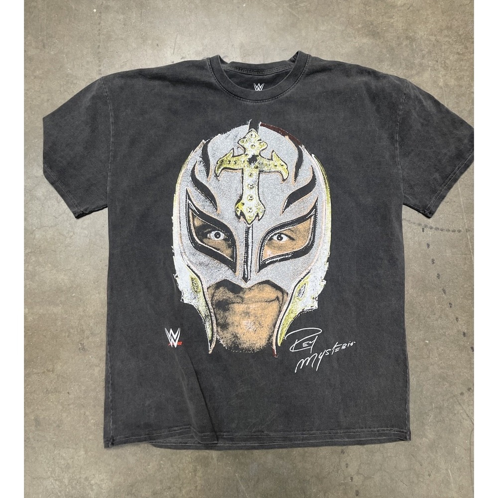 Rey Mysterio WWE T-Shirt Adult Large Graphic Double Sided Wrestling Tee (XL)